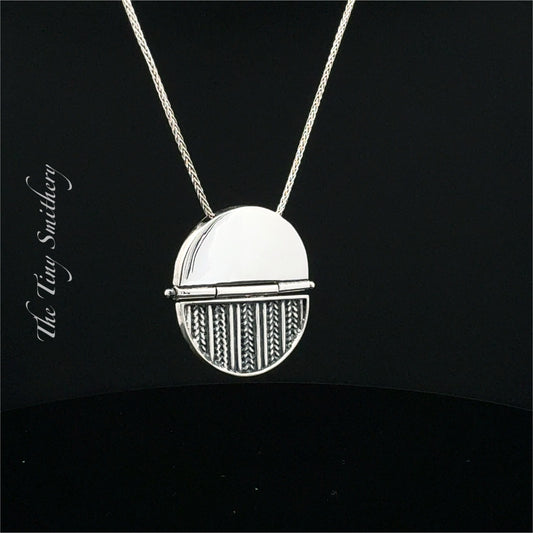 Sterling Silver Hinged Sweater Pendant Necklace