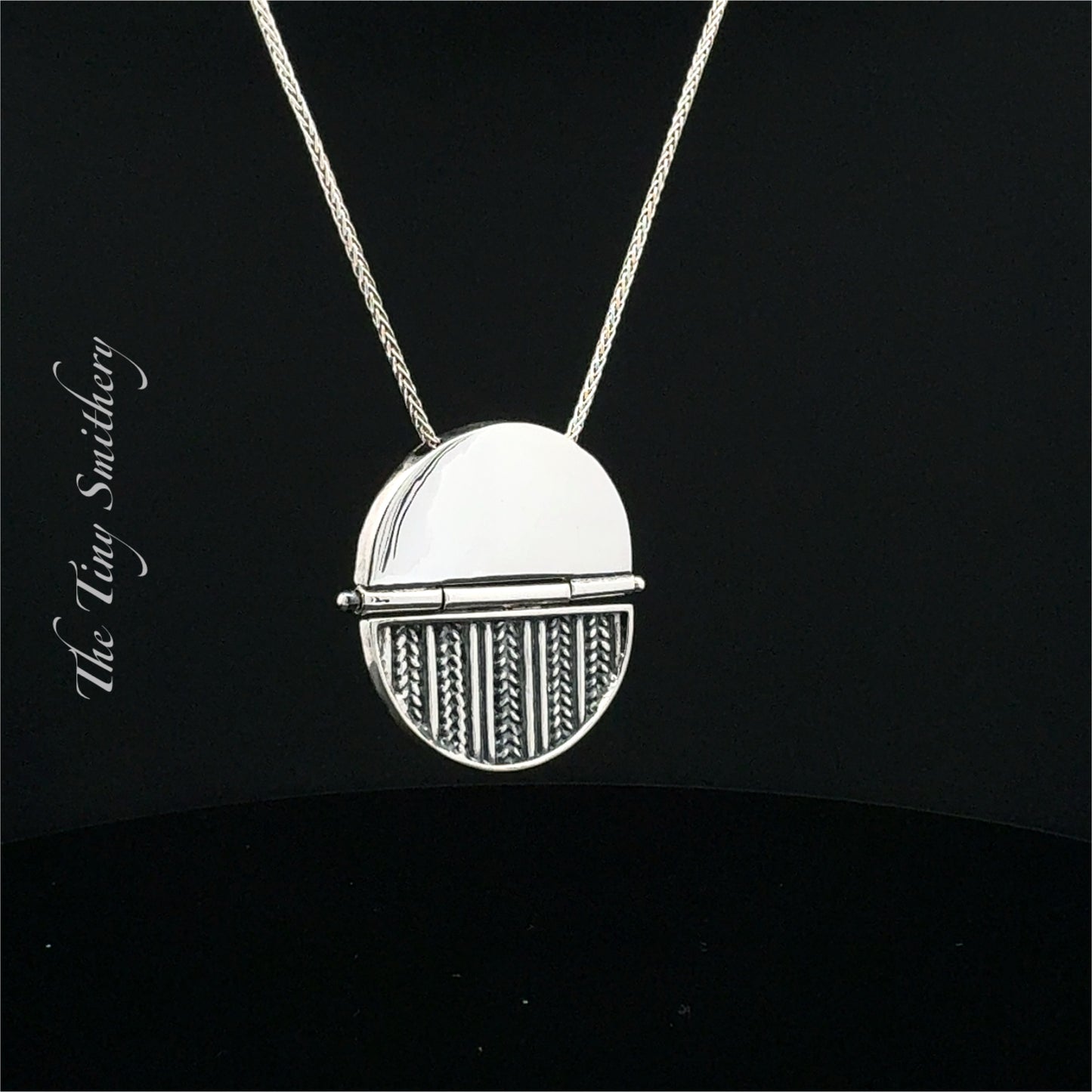 Sterling Silver Hinged Sweater Pendant Necklace
