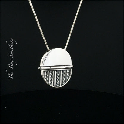 Sterling Silver Hinged Sweater Pendant Necklace