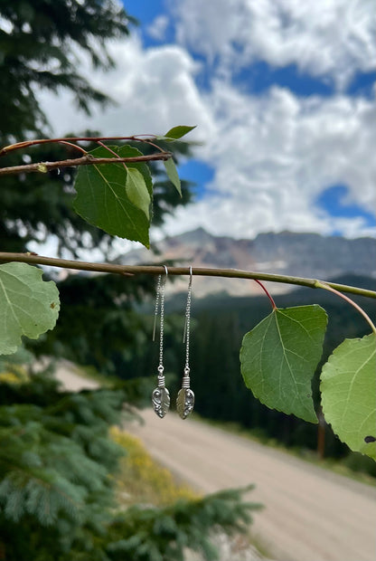 Threader Petite Feather Earrings