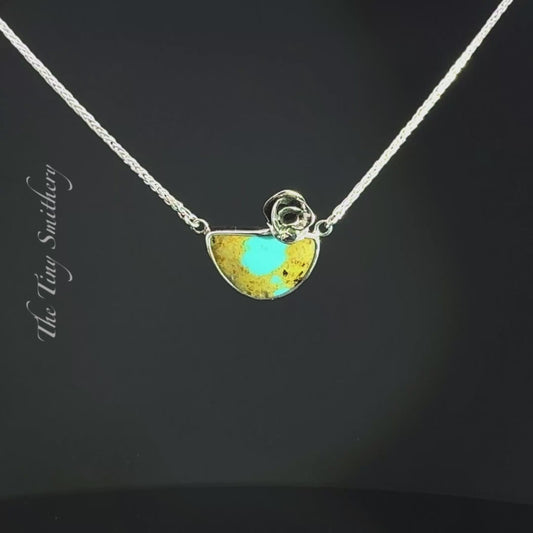 Turquoise & Succulent Pendant